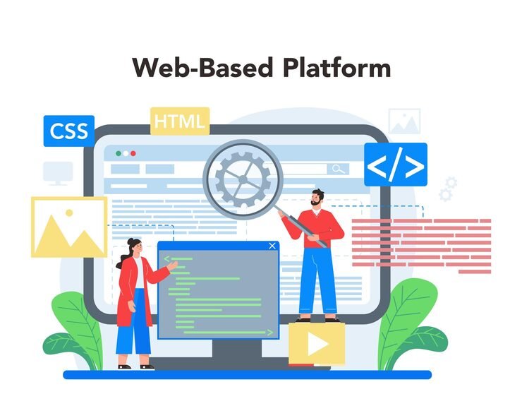 layout designer online service platform web development mobile app design optimization user interface template webbased platform flat vector illustration 613284 2737