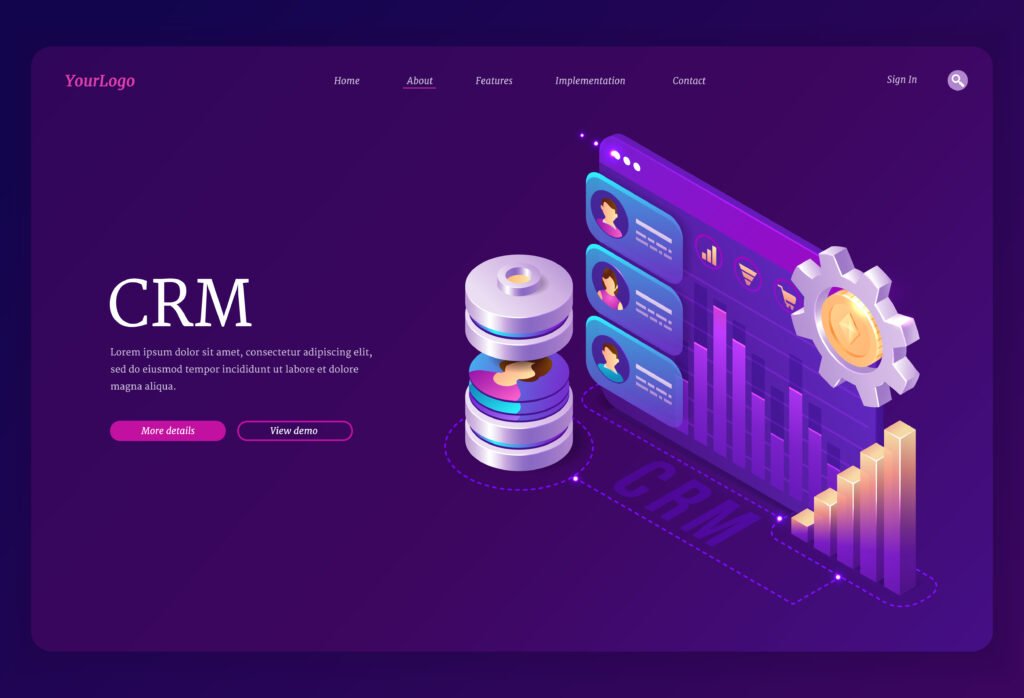 crm, customer relationship management landing
