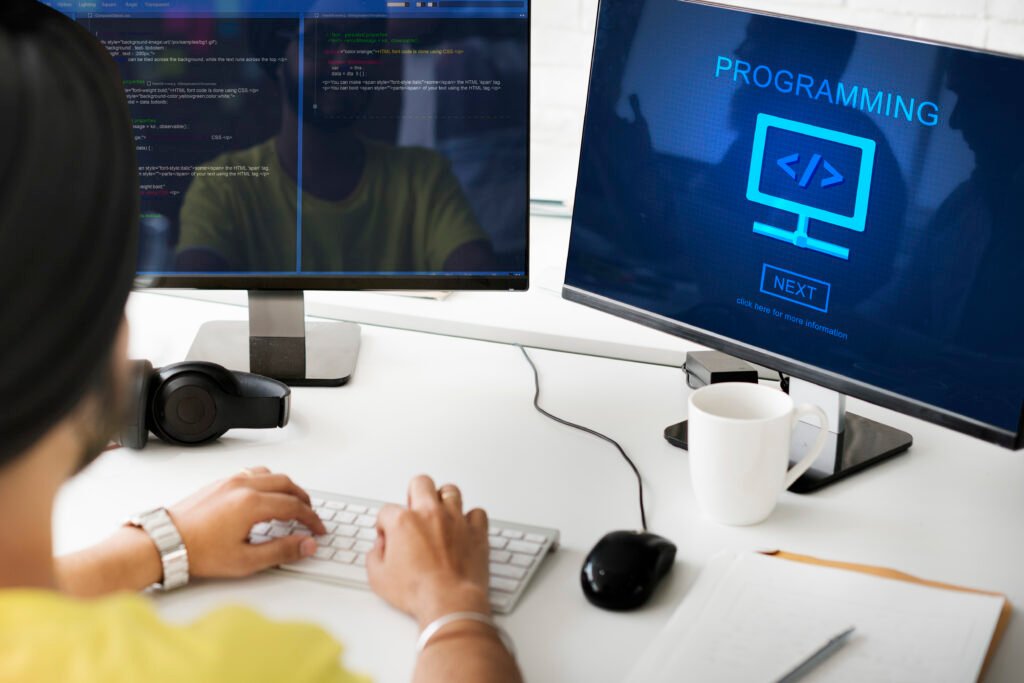 programming software code application technology concept